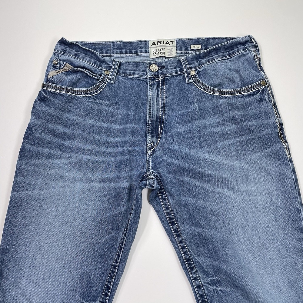 Ariat Jeans M4 Men's 38x36 (M.38x34) Relaxed Bootcut Medium Dark Wash